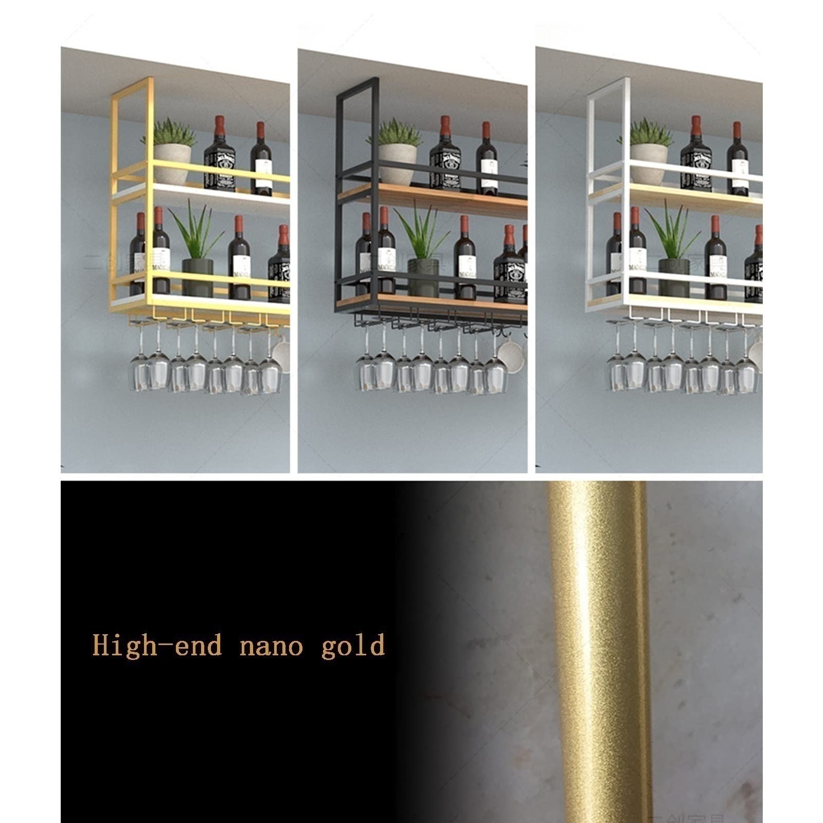 ワインラック　or　フラワースタンド Amazon｜吊り ワインラック 天井 壁掛け棚 ぶら下 フラワースタンド